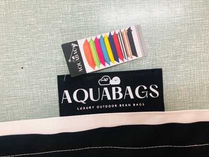 XXL Grey White Fat Stripe Aquabag